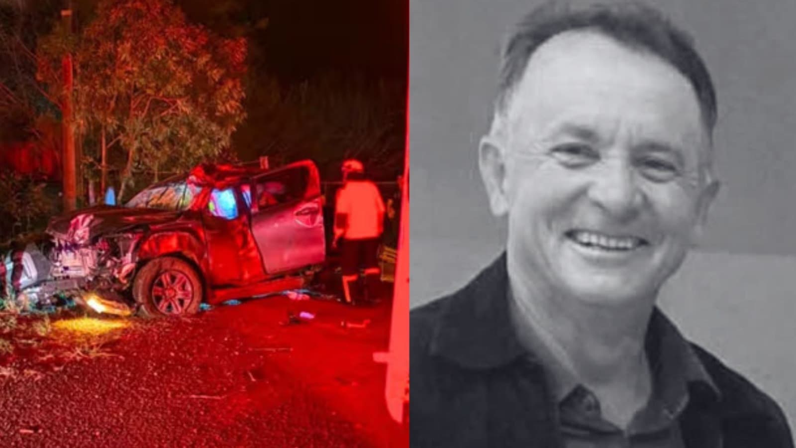 Identificado ex-vereador que morreu em hospital após Hilux desgovernada bater em árvores no Oeste de SC