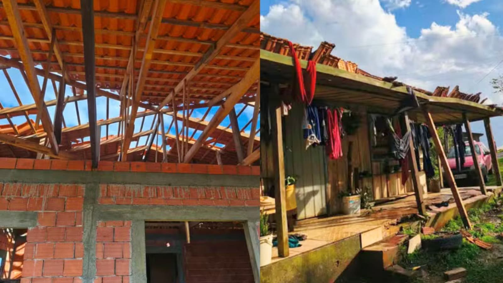 Ventos fortes assustam moradores e hipótese de “tornado” é investigada no Norte de SC
