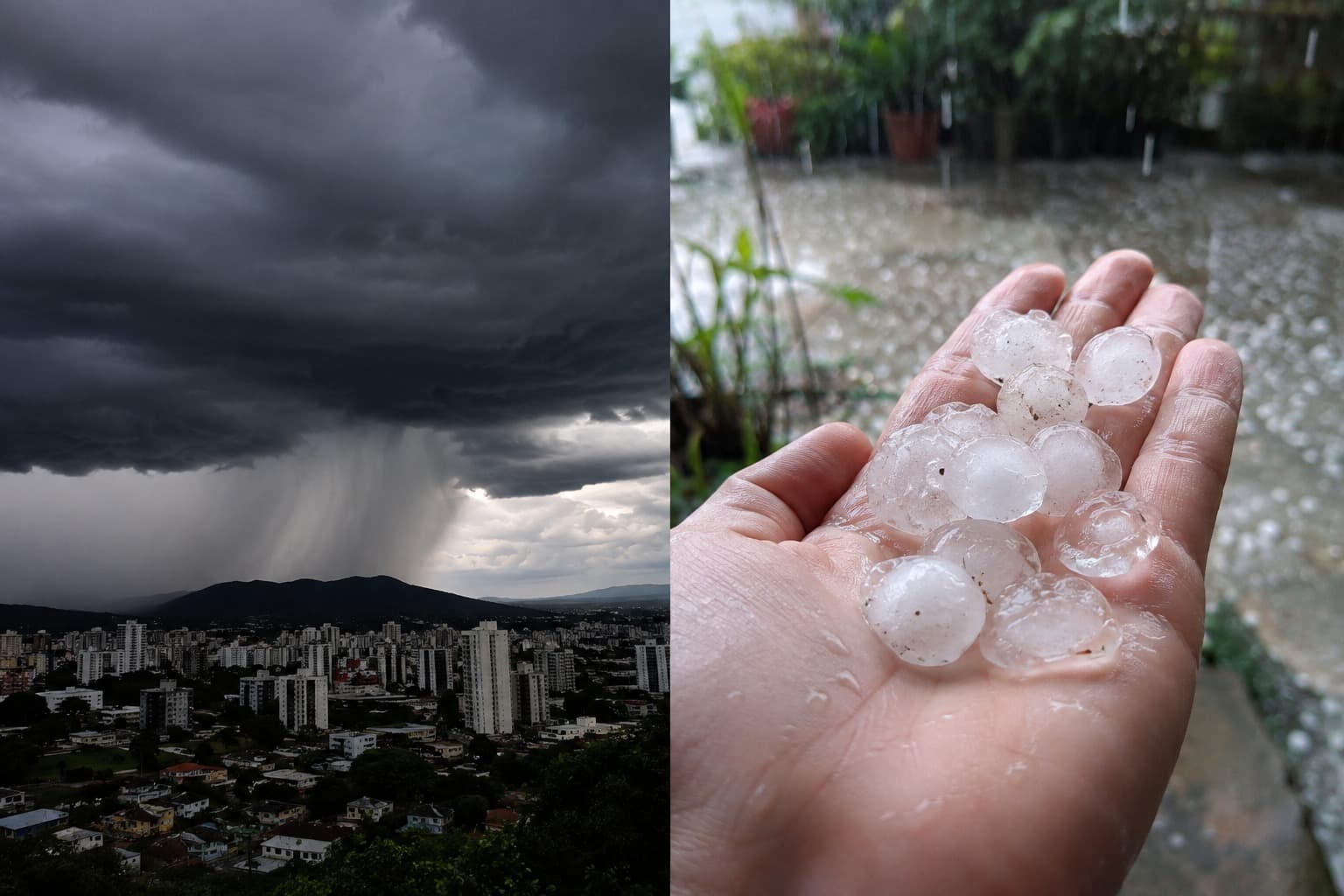 Alerta Laranja: temporais com granizo, ventos e chuva intensa ameaçam SC até sábado