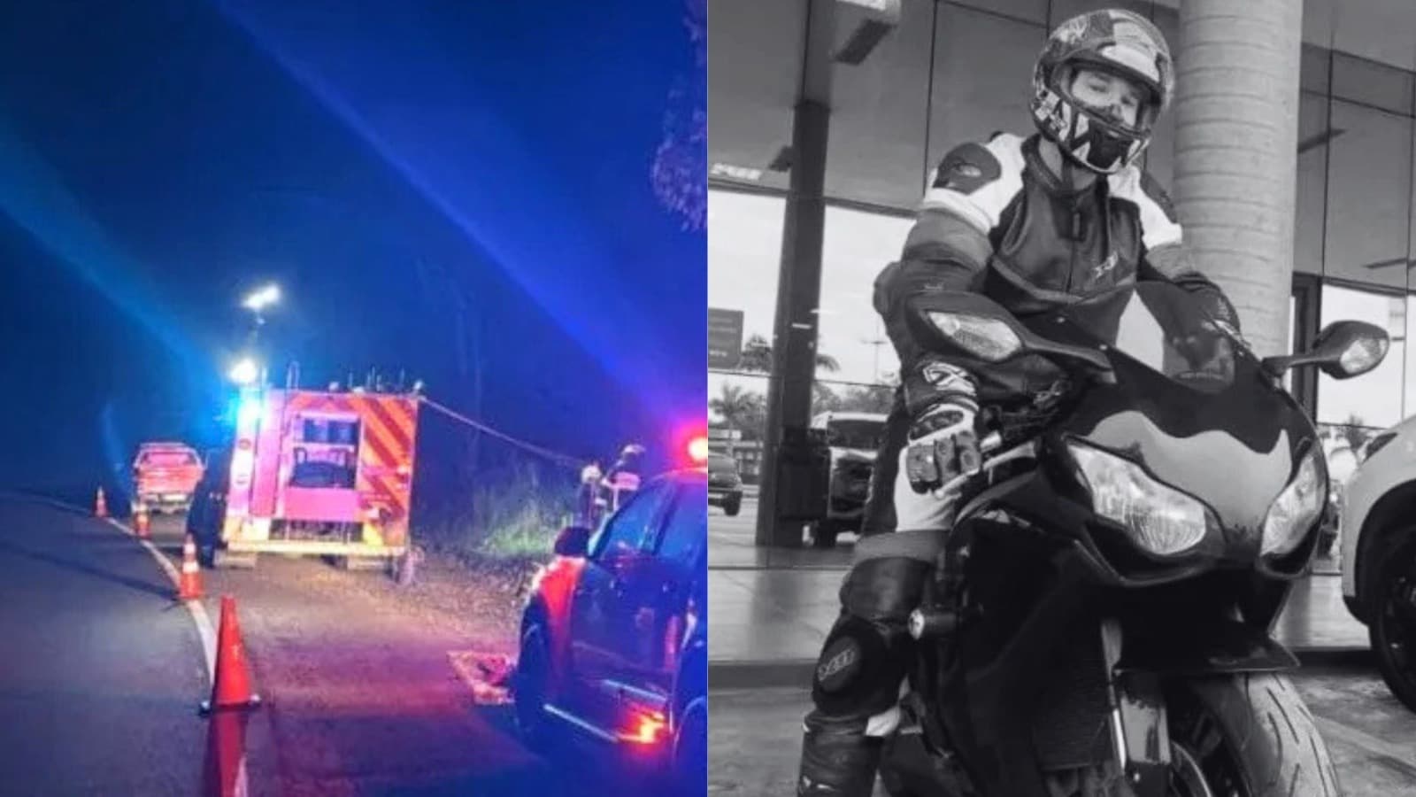 Perícia aponta que motociclista foi arremessado a 52 metros na mata após acidente em curva, em Joinville