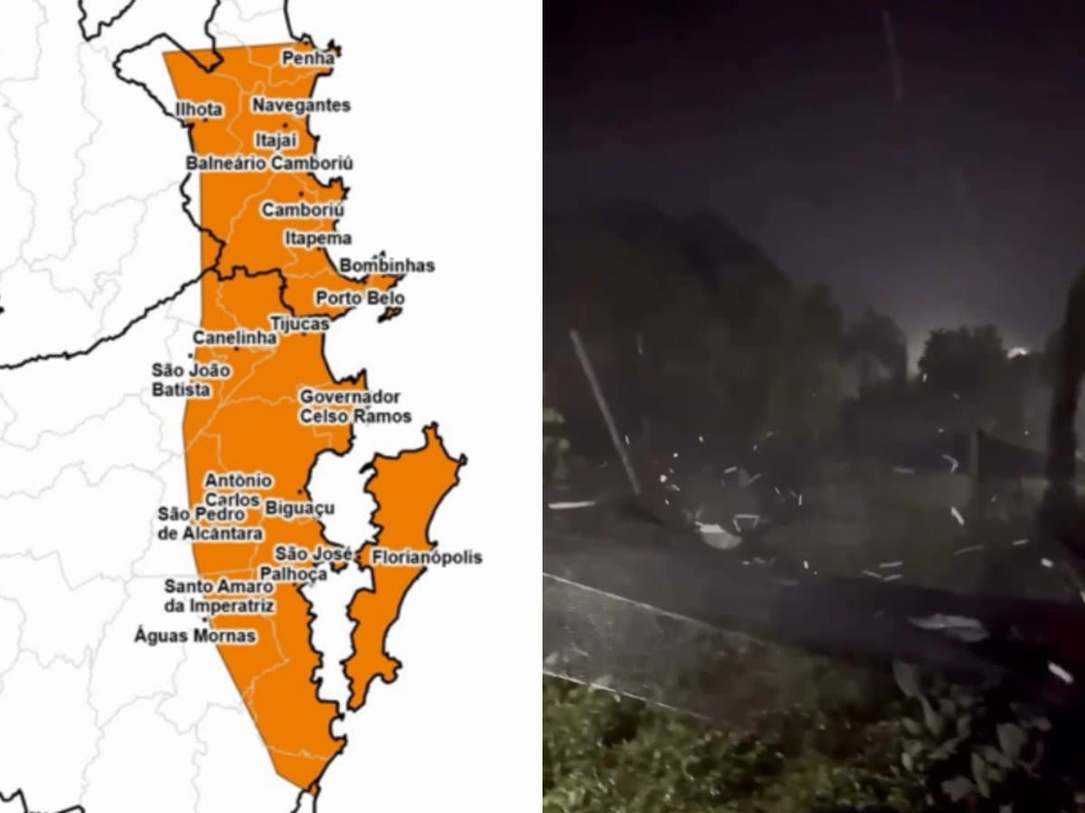 Após tornado no Oeste, granizo gigante deixa rastro de destruição e alerta chega ao litoral de SC