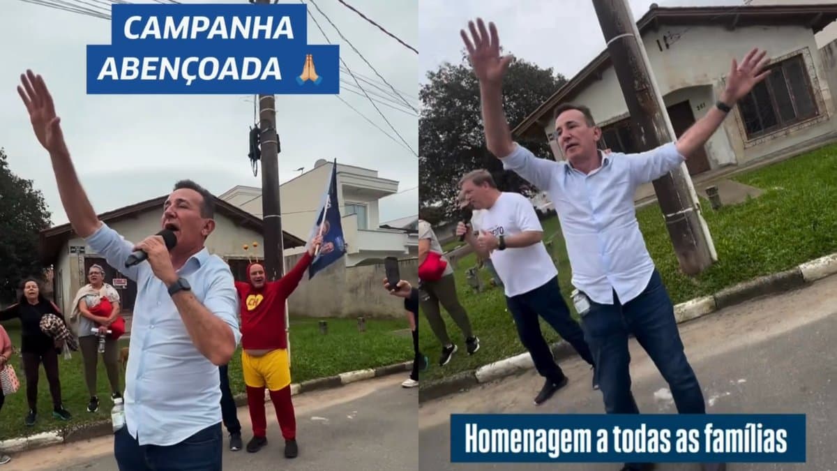“Campanha abençoada”: deputado pega o microfone e canta na rua em busca da reeleição em SC