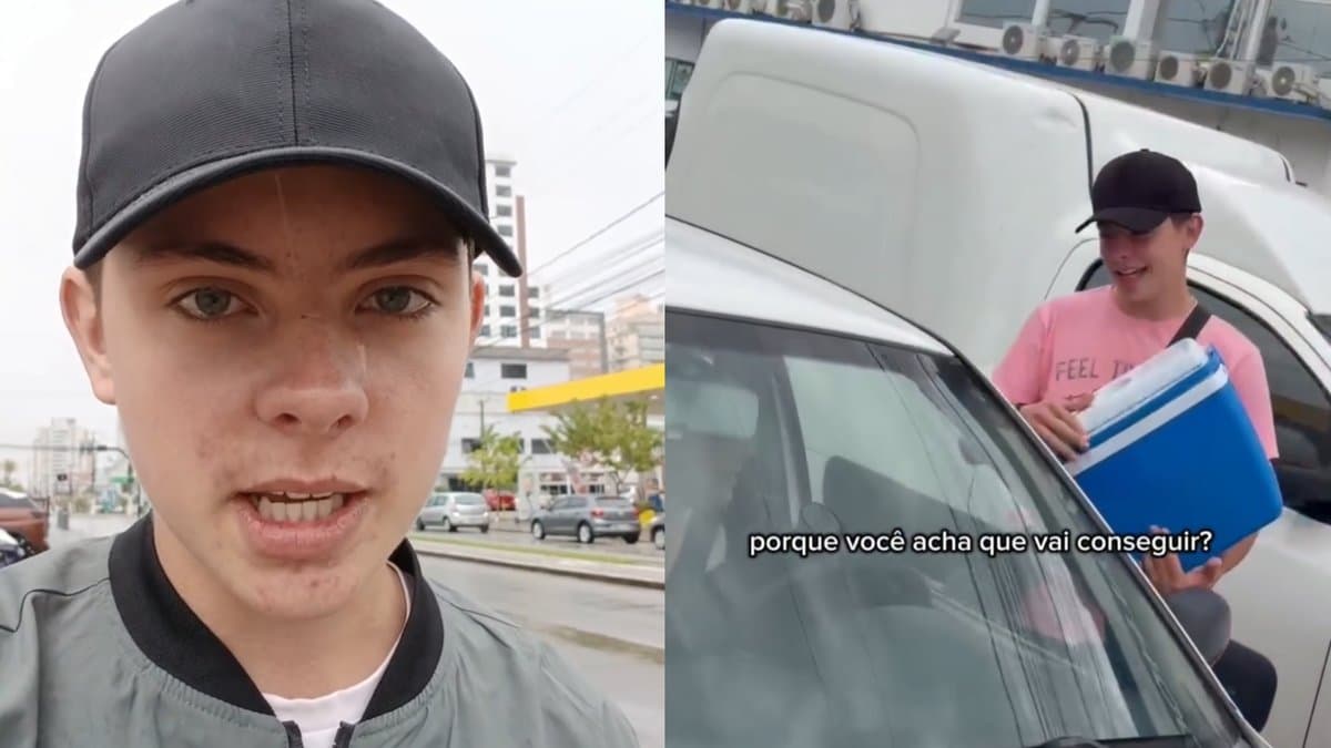 Jovem se emociona ao ter que deixar sinaleira em SC depois que o Conselho Tutelar ameaçou levar o caso ao MP