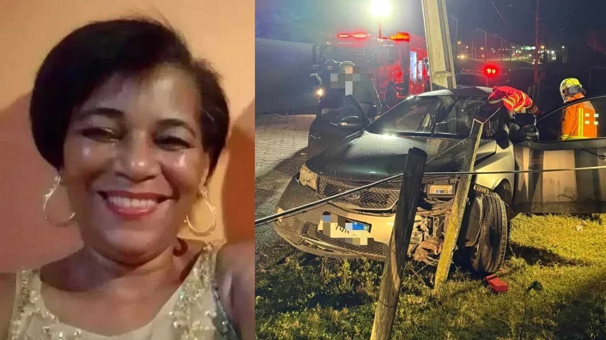 Mulher de 59 anos morre após carro bater contra poste na SC-436