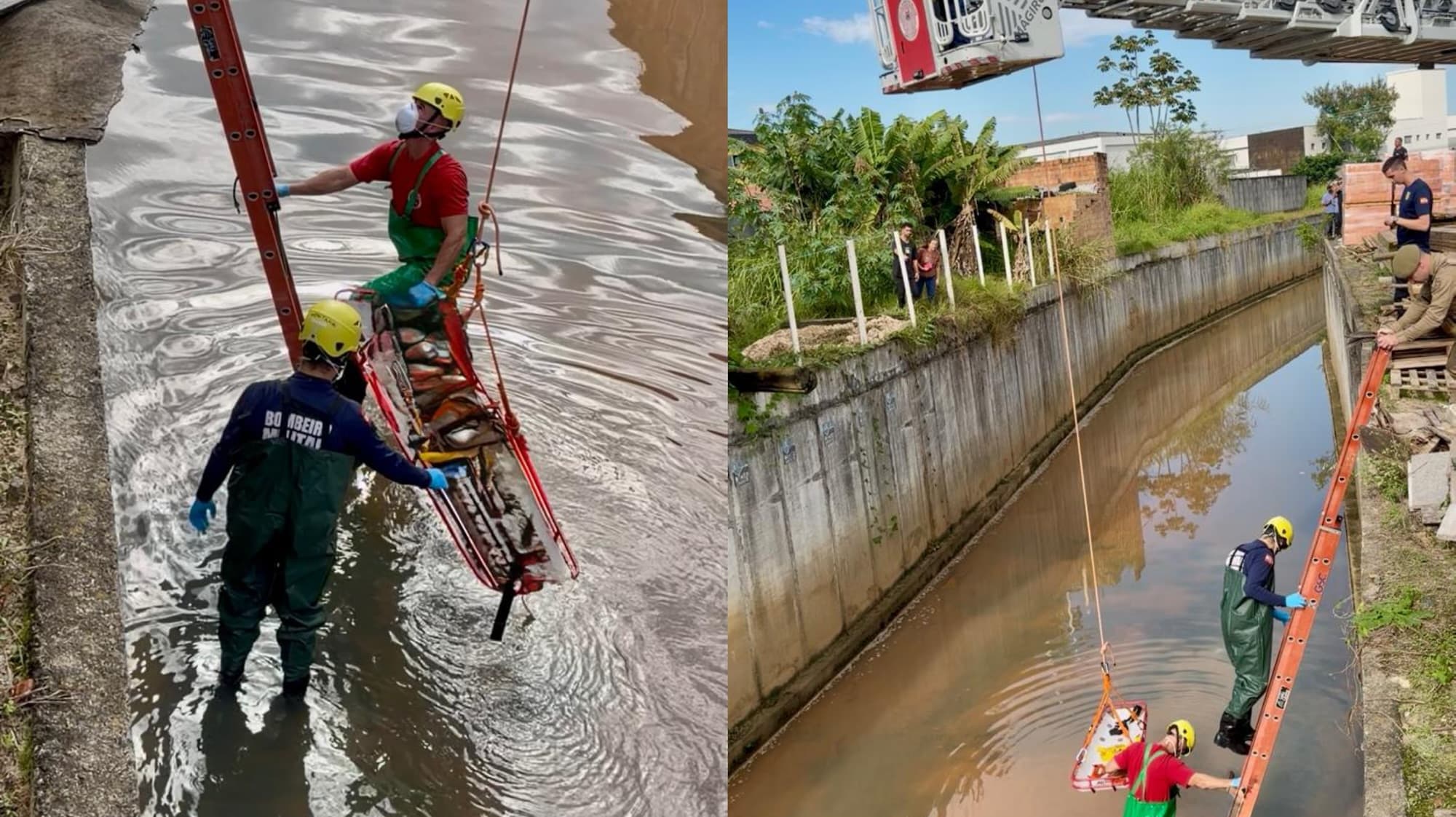 Homem é encontrado morto em rio e mobiliza bombeiros em Criciúma