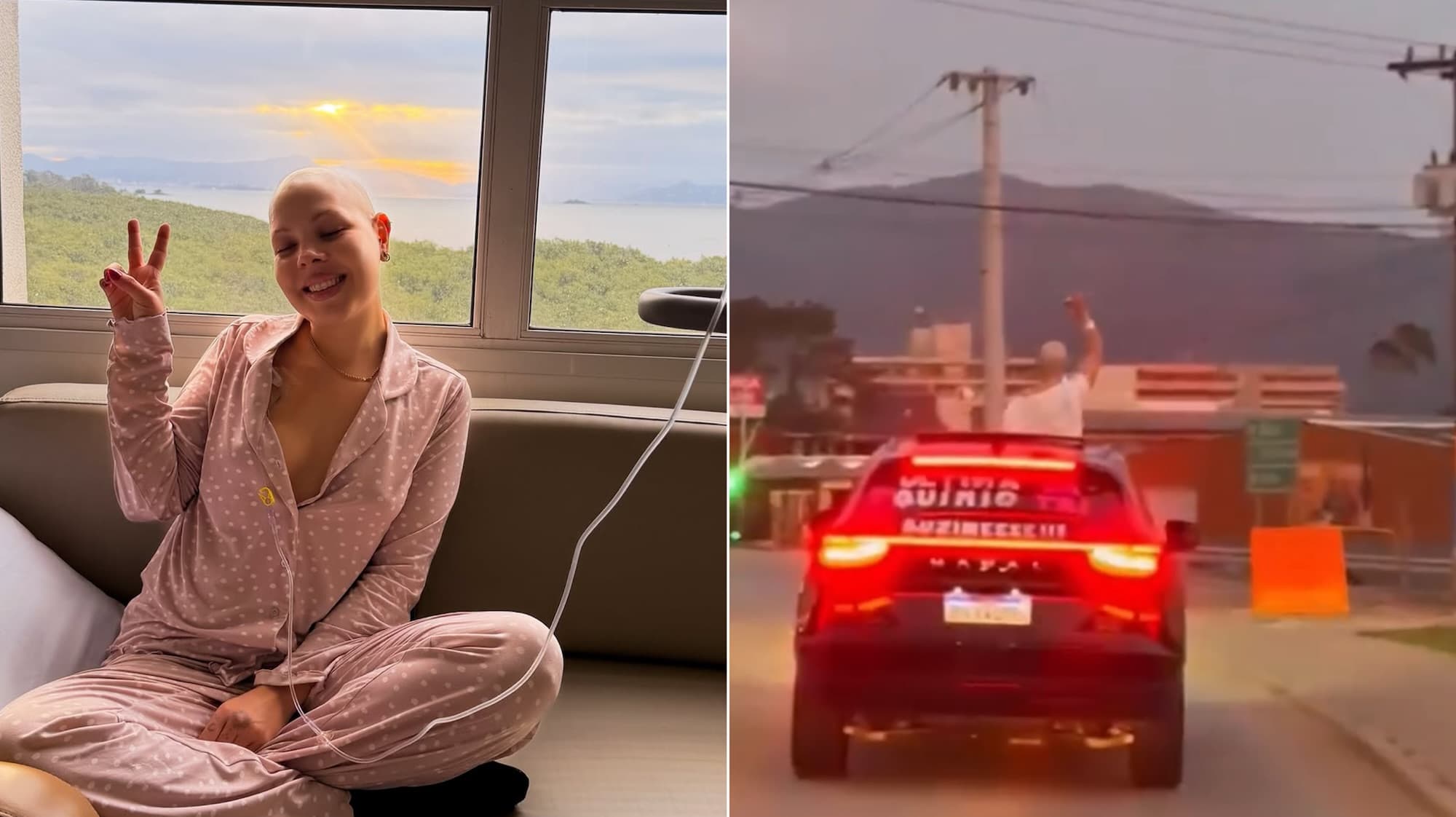 “Buzine, terminei a quimio”: após vencer o câncer pela segunda vez, mulher celebra pelas ruas de Florianópolis