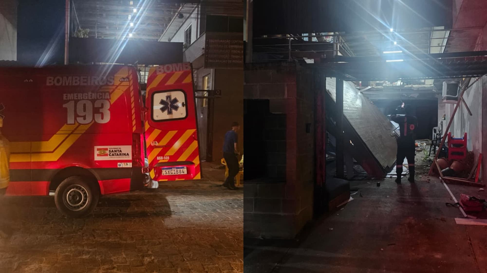 “Laje da morte”: mulheres escapam por milagre após estrutura desabar durante festa em Camboriú