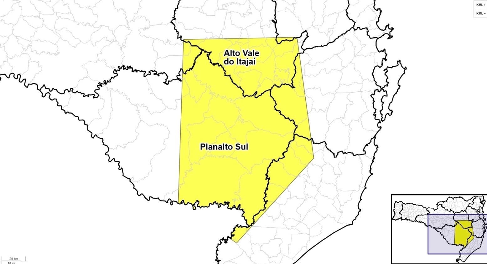 Planalto Sul e Alto Vale do Itajaí têm aviso de temporais com raios neste domingo