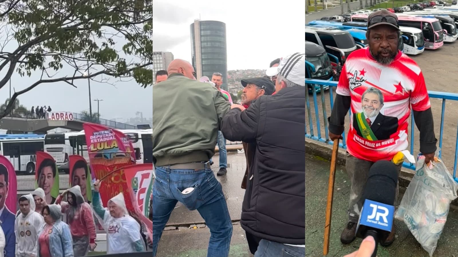 Bandeira de “ladrão” contra Lula em passarela termina em confusão com militantes do PT em Florianópolis