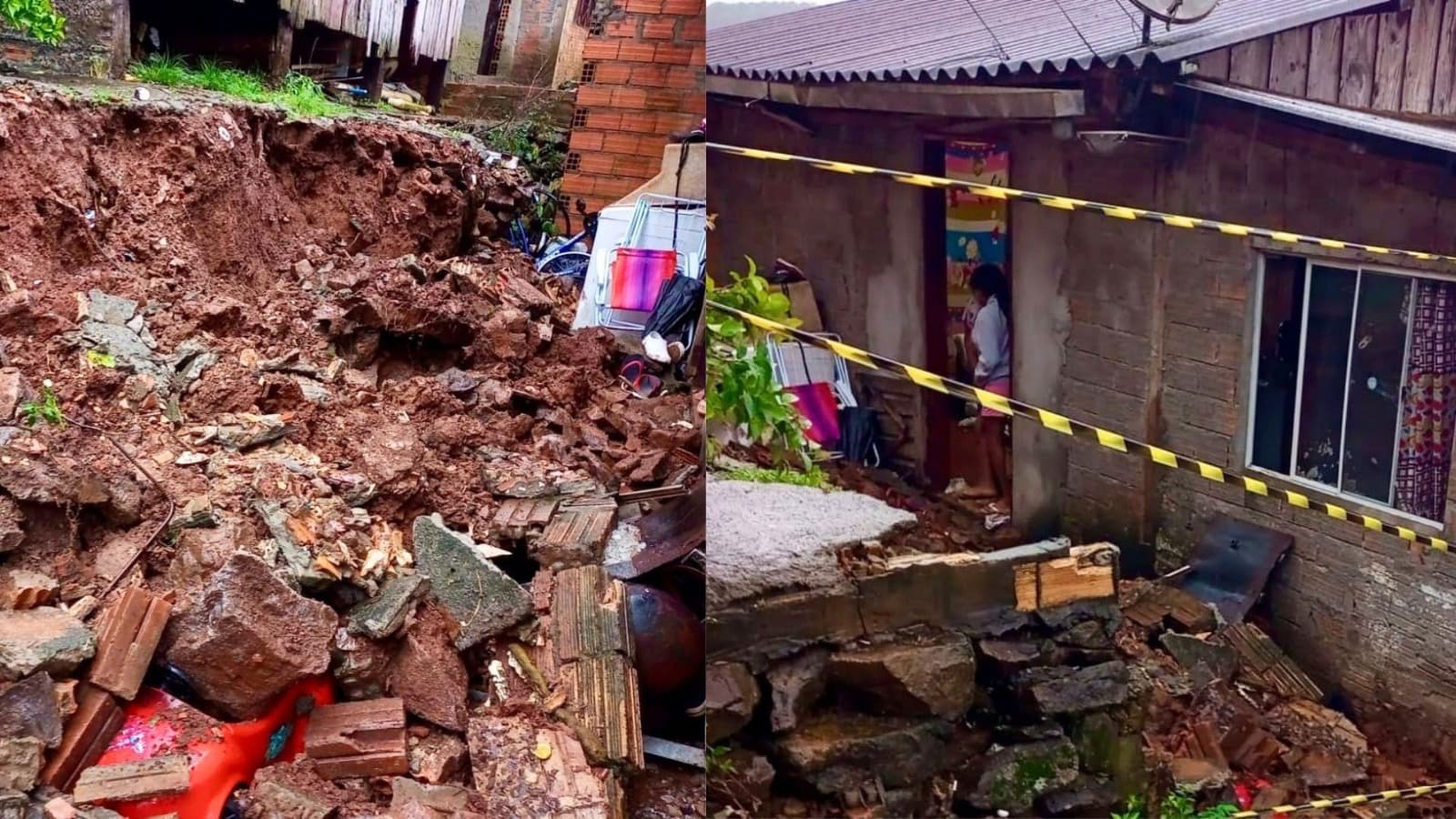 Rachaduras e solo instável forçam evacuação imediata de famílias no Oeste de SC
