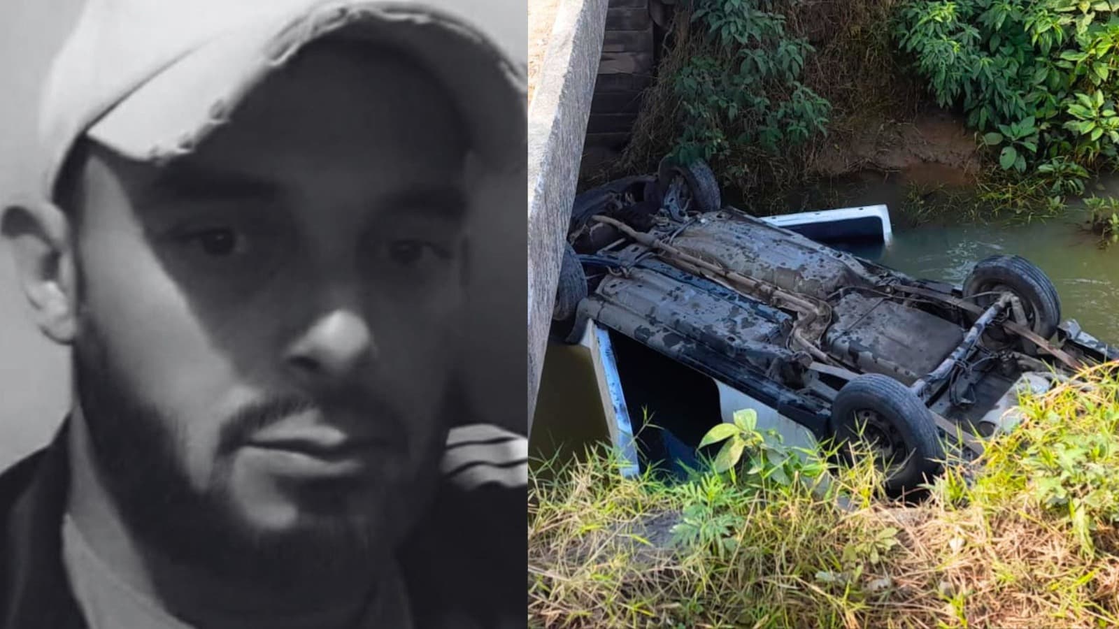 Identificado motorista, do Alto Vale, que morreu preso ao cinto após carro capotar e cair em rio