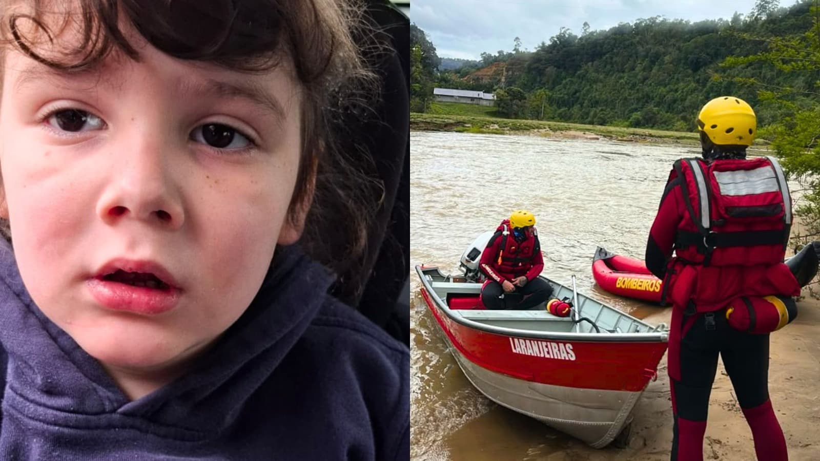Com comportas da Barragem Sul fechadas, bombeiros usam cão, drones e barcos para encontrar menino autista em SC