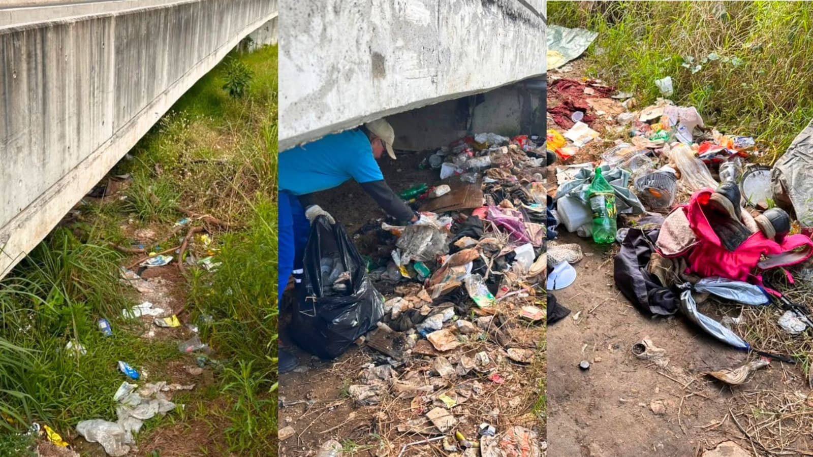 Força-tarefa desocupa Ponte Amarela, corta “gato” de água e fecha ponto de drogas em Brusque