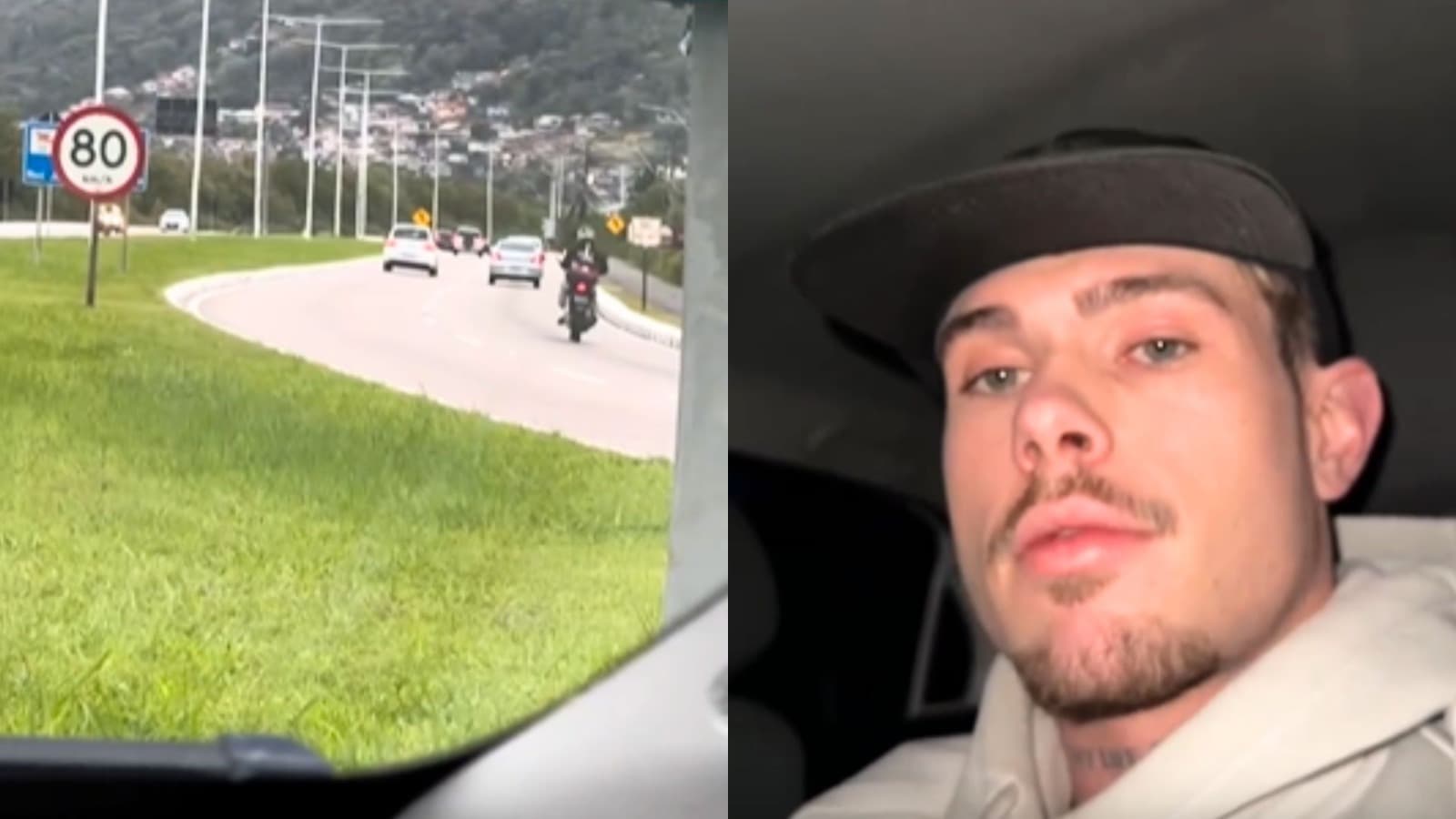 “Apareceu do nada”: motoboys salvam gaúcho após sufoco em curva perigosa em Florianópolis