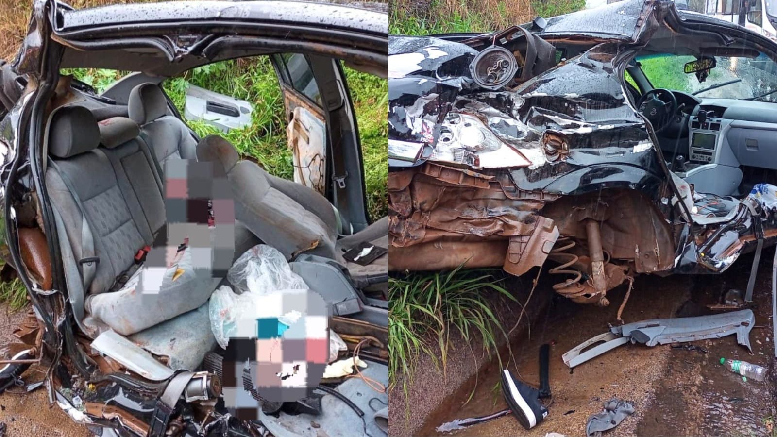 Carro roda na pista, bate em caminhão, mata passageiro e deixa motorista e adolescente feridos em SC