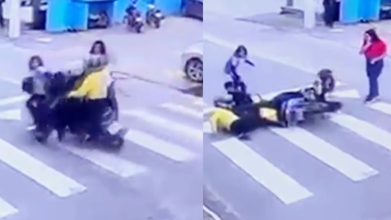 Motociclista sem CNH atropela adolescente em frente a colégio em Brusque