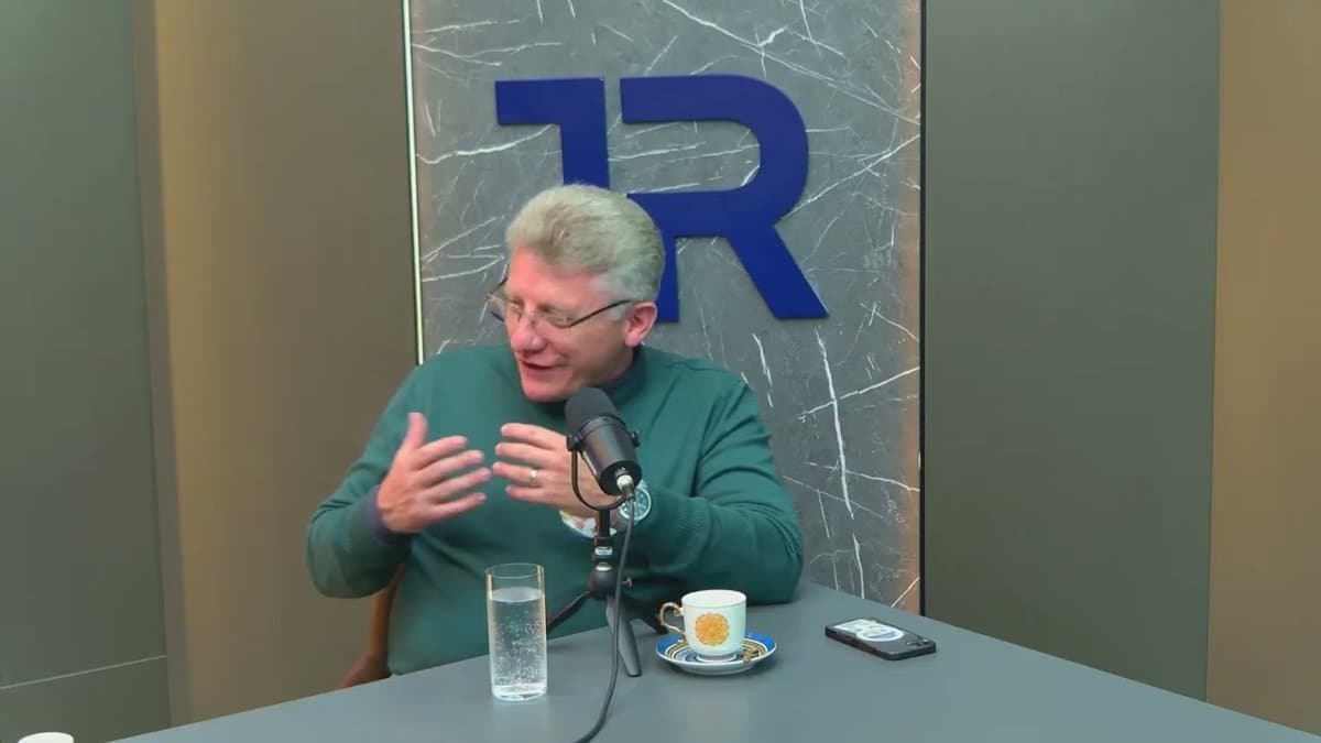 Gerri Consoli, candidato a deputado estadual pelo Republicanos, durante entrevista nos estúdios do Jornal Razão