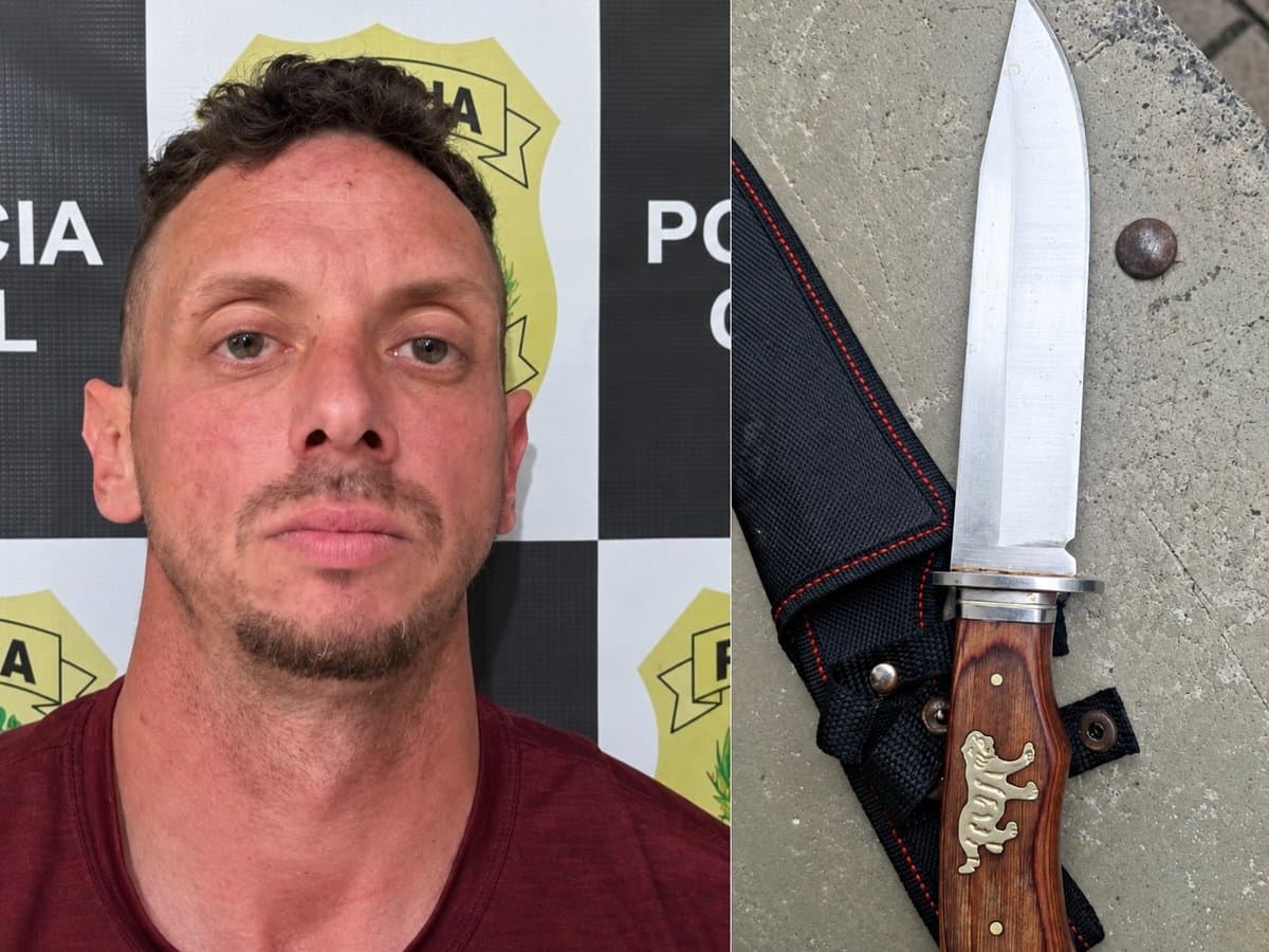 Homem preso em Itapema e faca apreendida pela Policia Civil