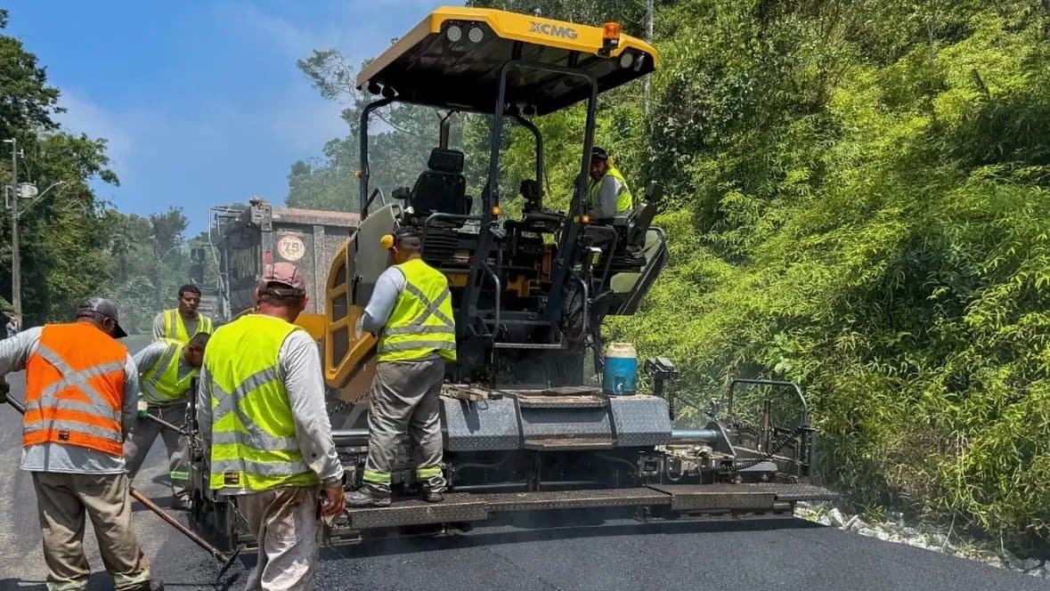 Obra altera acesso à Praia do Estaleiro pela BR-101 em Balneário Camboriú