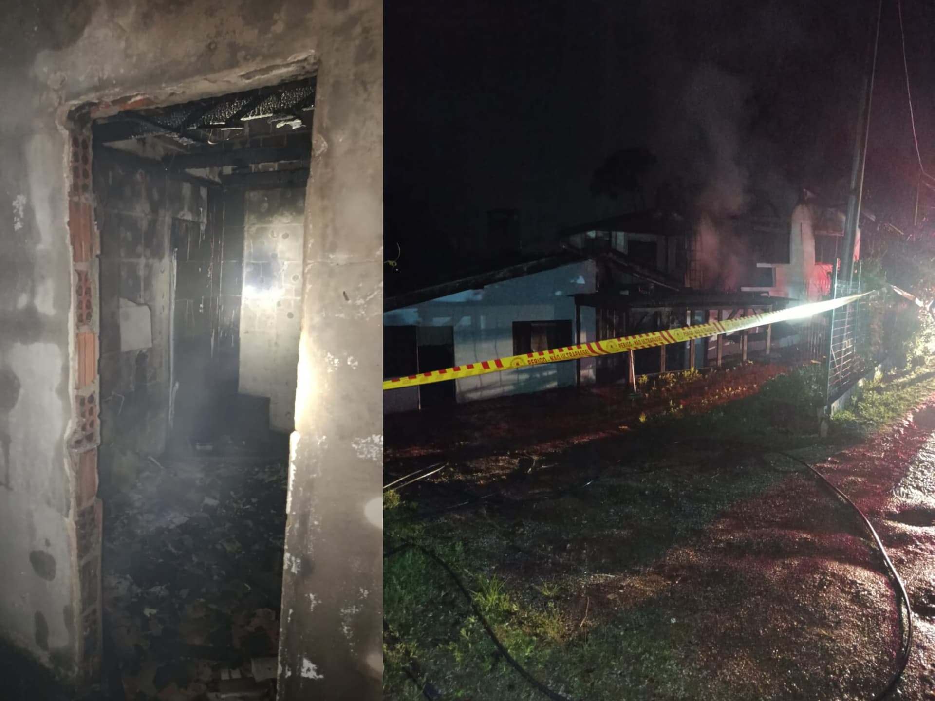 Banho termina com fuga de casa em chamas em Camboriú