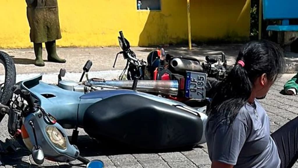 Motociclista fica desacordado após grave acidente em Tijucas