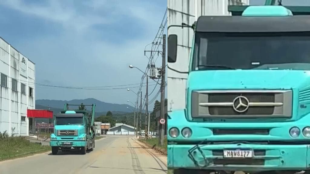Caminhão deixa “rastro de catinga” insuportável na SC-410