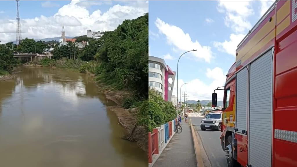 Homem desaparece no Rio Tijucas após tentar salvar mulher, em São João Batista