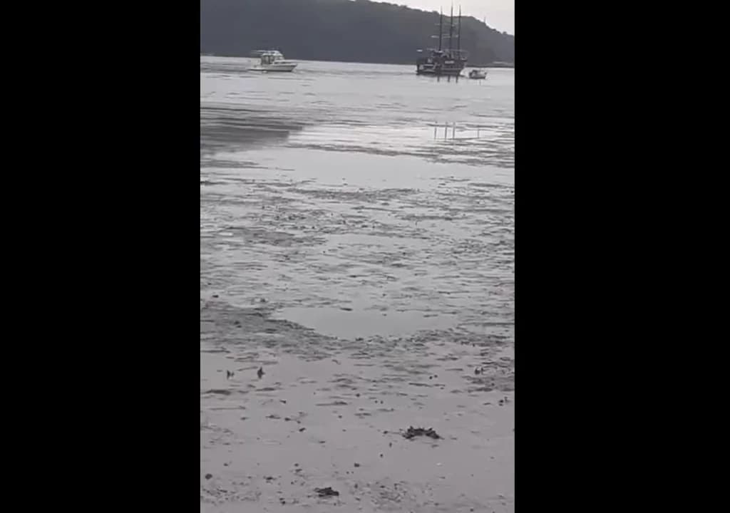 “Mar sumiu” em Porto Belo