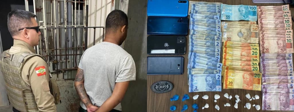 “Baiano” é flagrado vendendo drogas no Casarão, em Tijucas