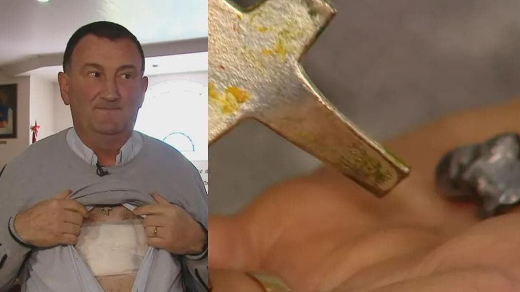 Fé e proteção: Tiro atinge crucifixo e salva a vida de padre durante assalto