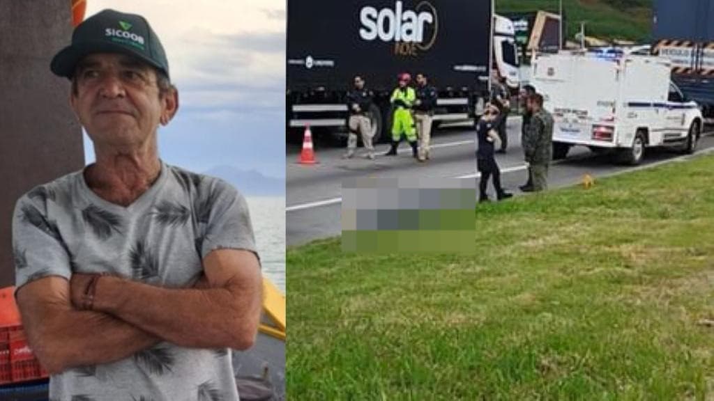 Identificado idoso que morreu atropelado por carreta na BR-101, em Balneário Camboriú