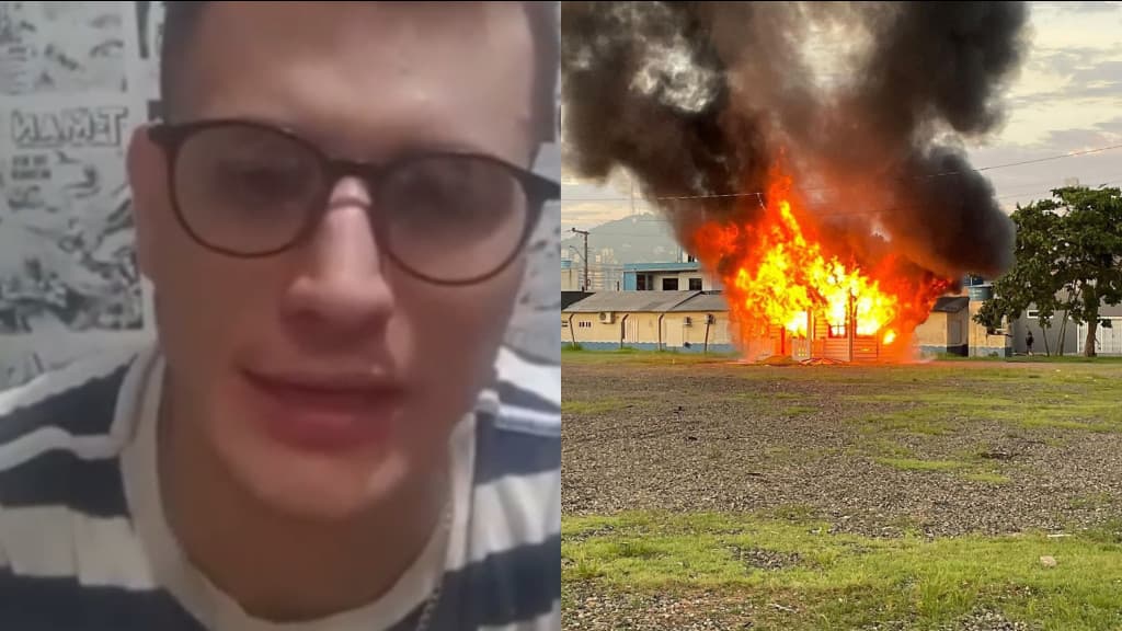 VÍDEO: “Botei fogo mesmo”: rapaz admite ter incendiado “Casinha do Papai Noel”, em Navegantes