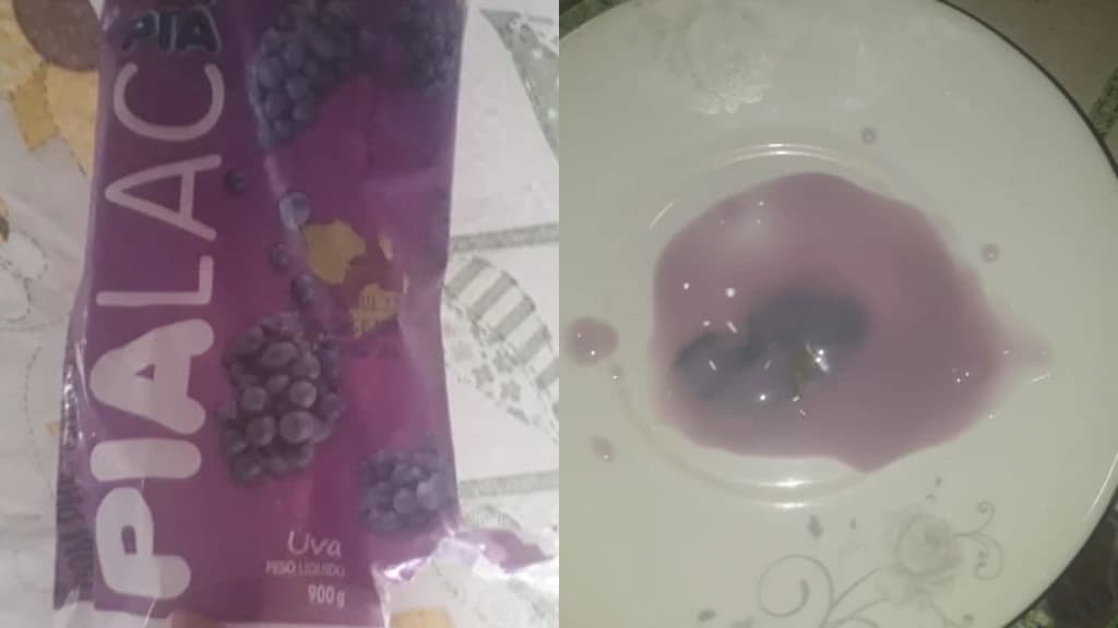 Mulher compra iogurte em Tijucas e quase engole inseto