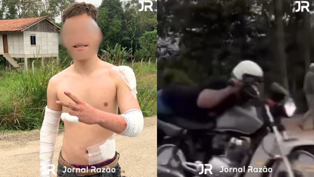 Motociclista “tira onda” após quase provocar tragédias com manobras arriscadas na SC-410