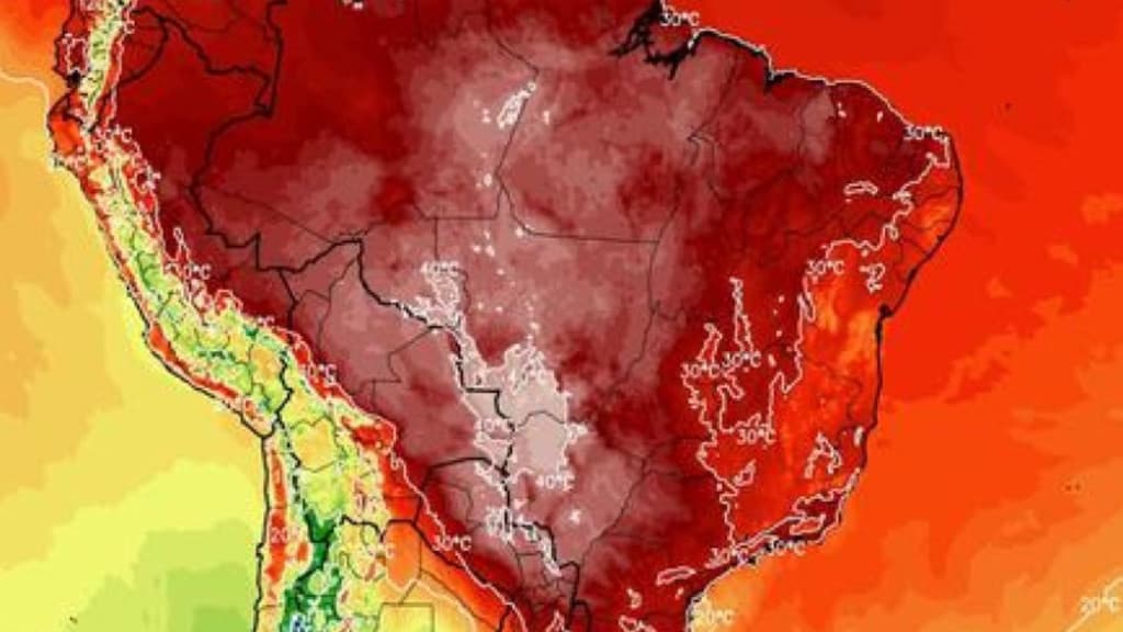 Onda de calor atingirá grande parte do Brasil com até 42ºC