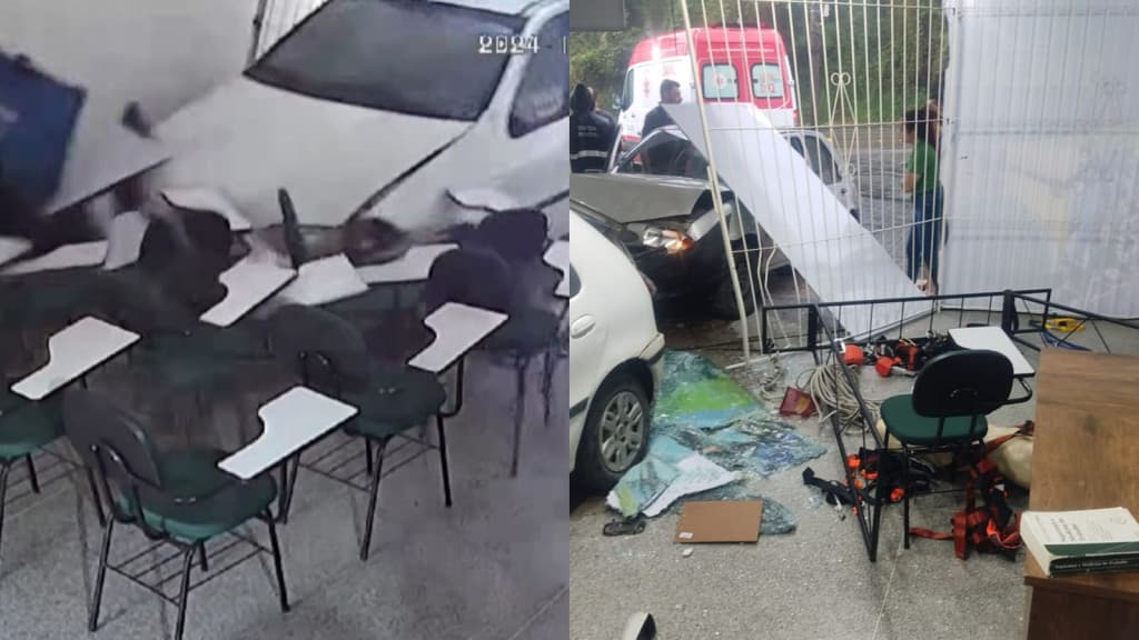 “Impressionante”: bebê fica gravemente ferido após carro invadir autoescola