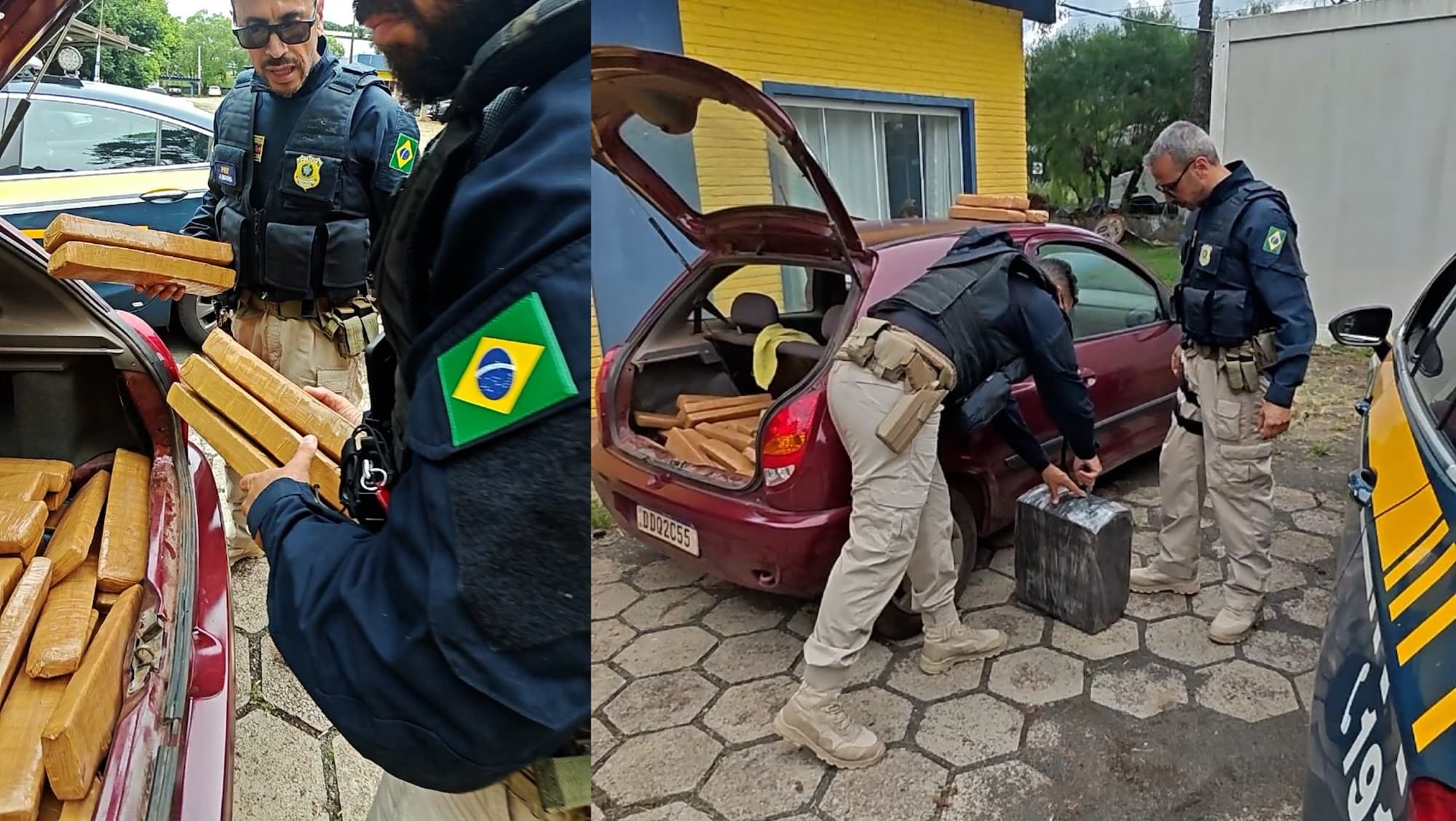 Carga de 120 kg de maconha a caminho de Palhoça é apreendida pela PRF na BR-282