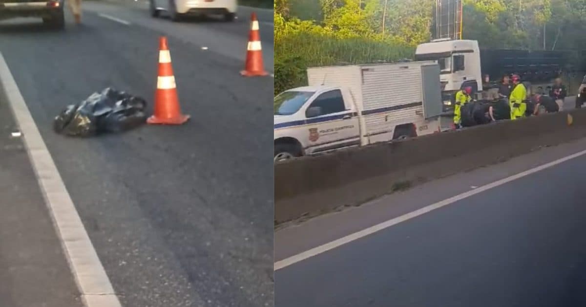 Atropelamento fatal trava BR-101 em Joinville: trânsito caótico e vítima na pista