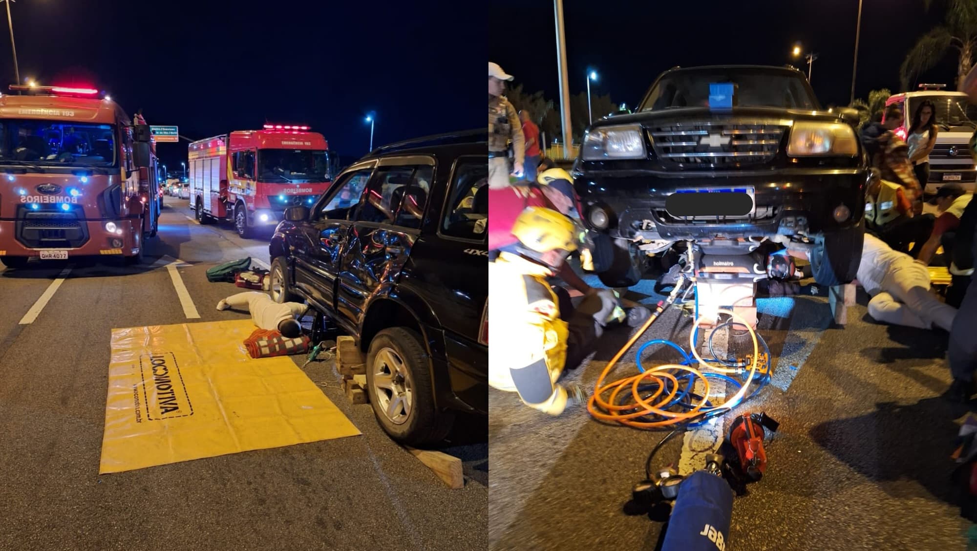 Motociclista é arremessado para debaixo de carro após acidente em Florianópolis