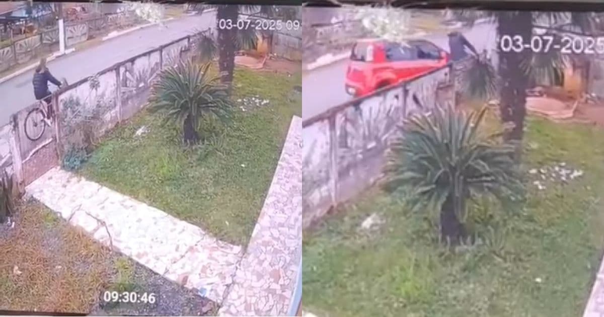 Homem vê a ex na rua e joga o carro contra ela: “esmagou contra o muro”