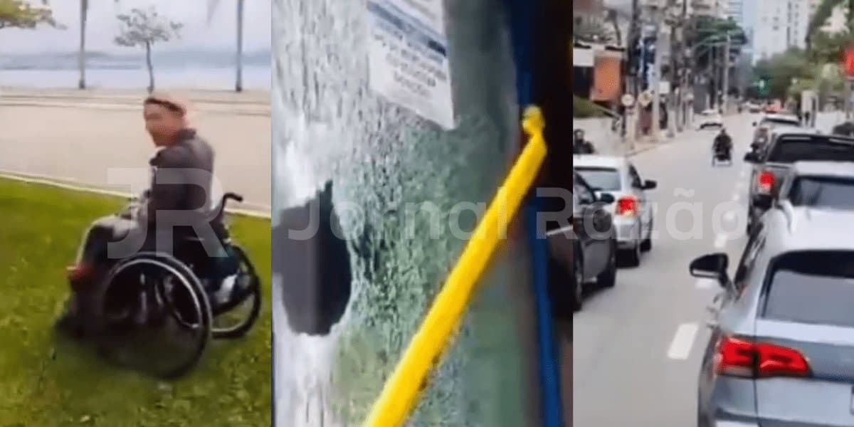 Armado com funda, cadeirante provoca pânico dentro de ônibus em Florianópolis