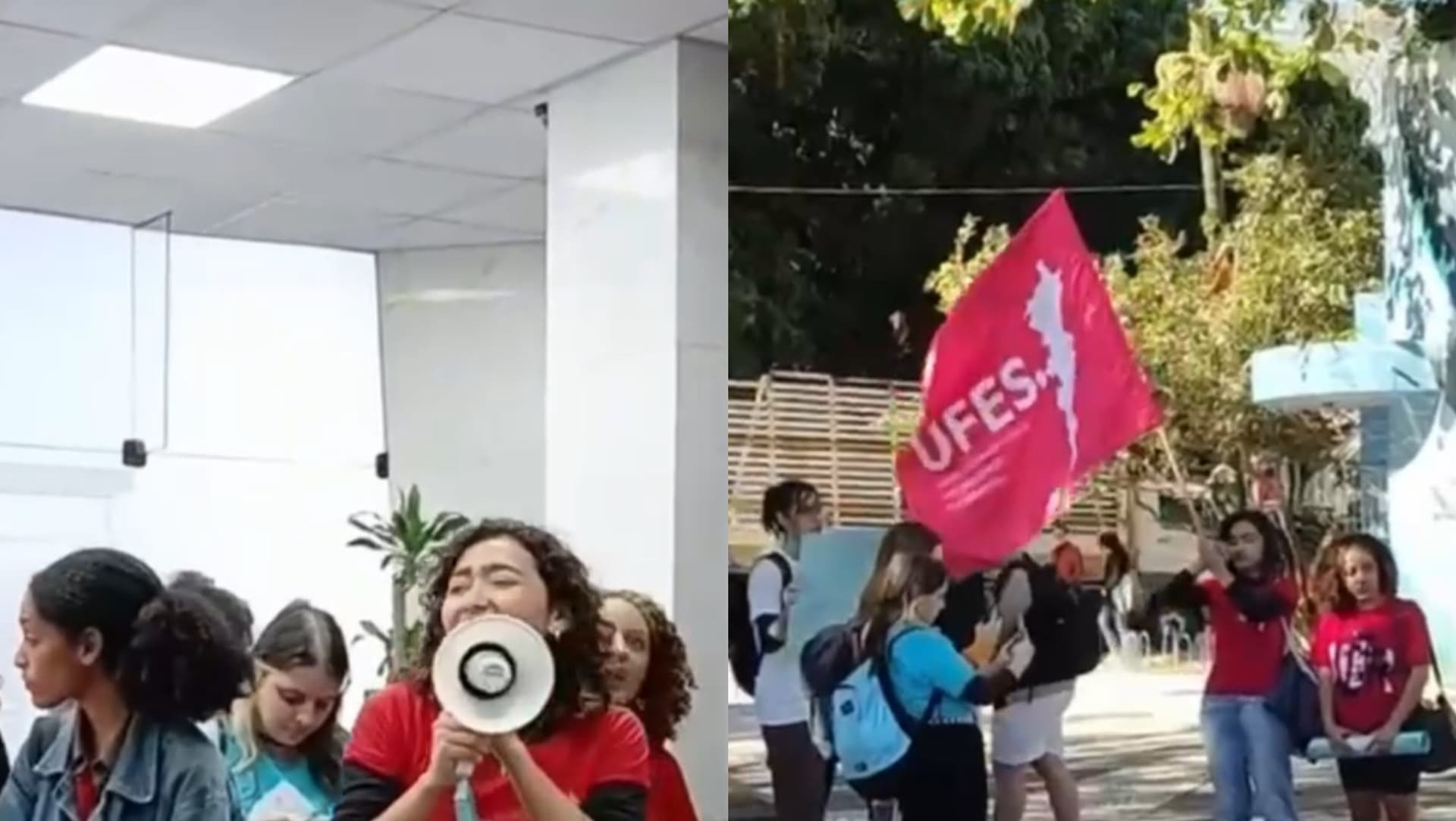 “Soltaram os capetas!”: estudantes da UFSC protestam em Florianópolis