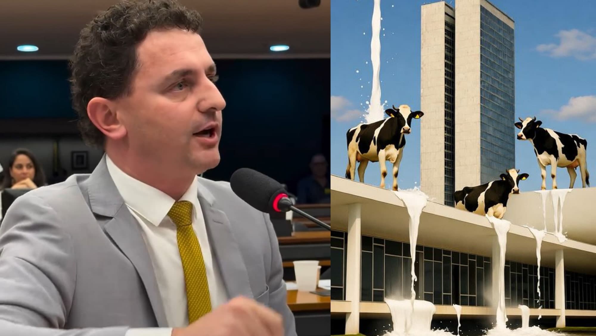 “Vai chover leite em Brasília”: deputado catarinense ameaça encher o Planalto de vacas