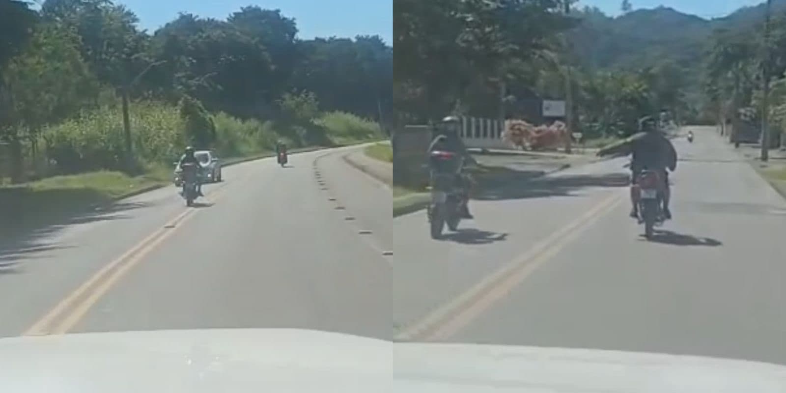 ”30 vidas”: motociclista bêbado é flagrado fazendo zigue-zague na contramão em Blumenau