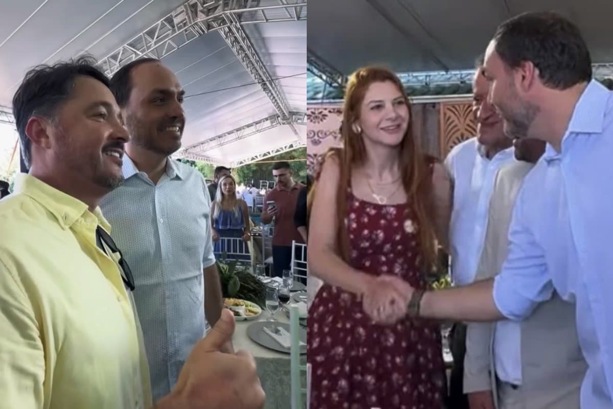 VÍDEO: Carlos Bolsonaro aperta a mão de Campagnolo e muda tom em evento do PL em SC