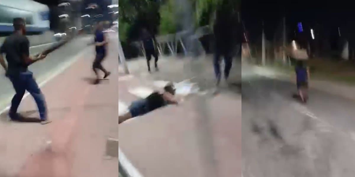“Ele desmaiou a mulher”: jovens do Pará partem pra cima de covarde que agrediu a companheira em SC