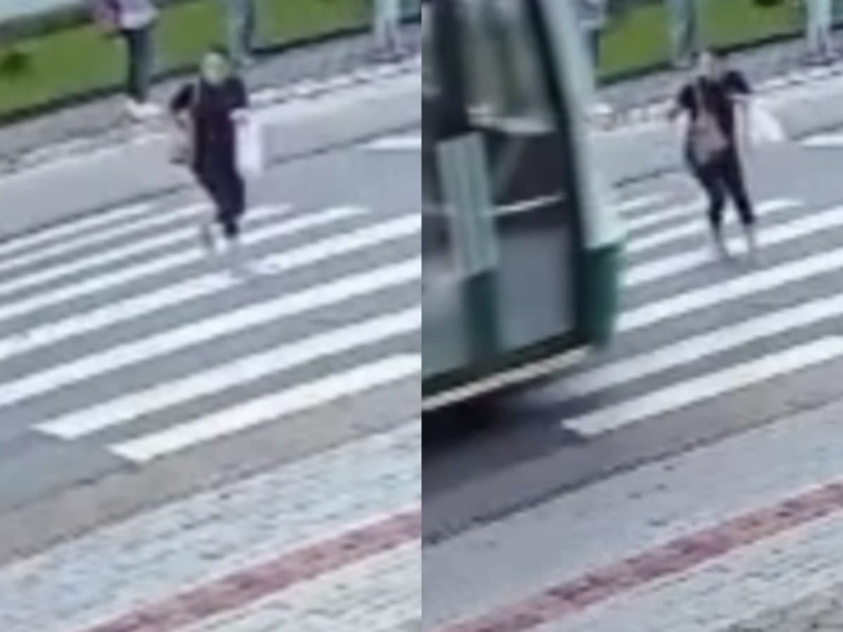 Mulher acaba em estado grave após atravessar rua correndo e ser atingida por ônibus em Palhoça