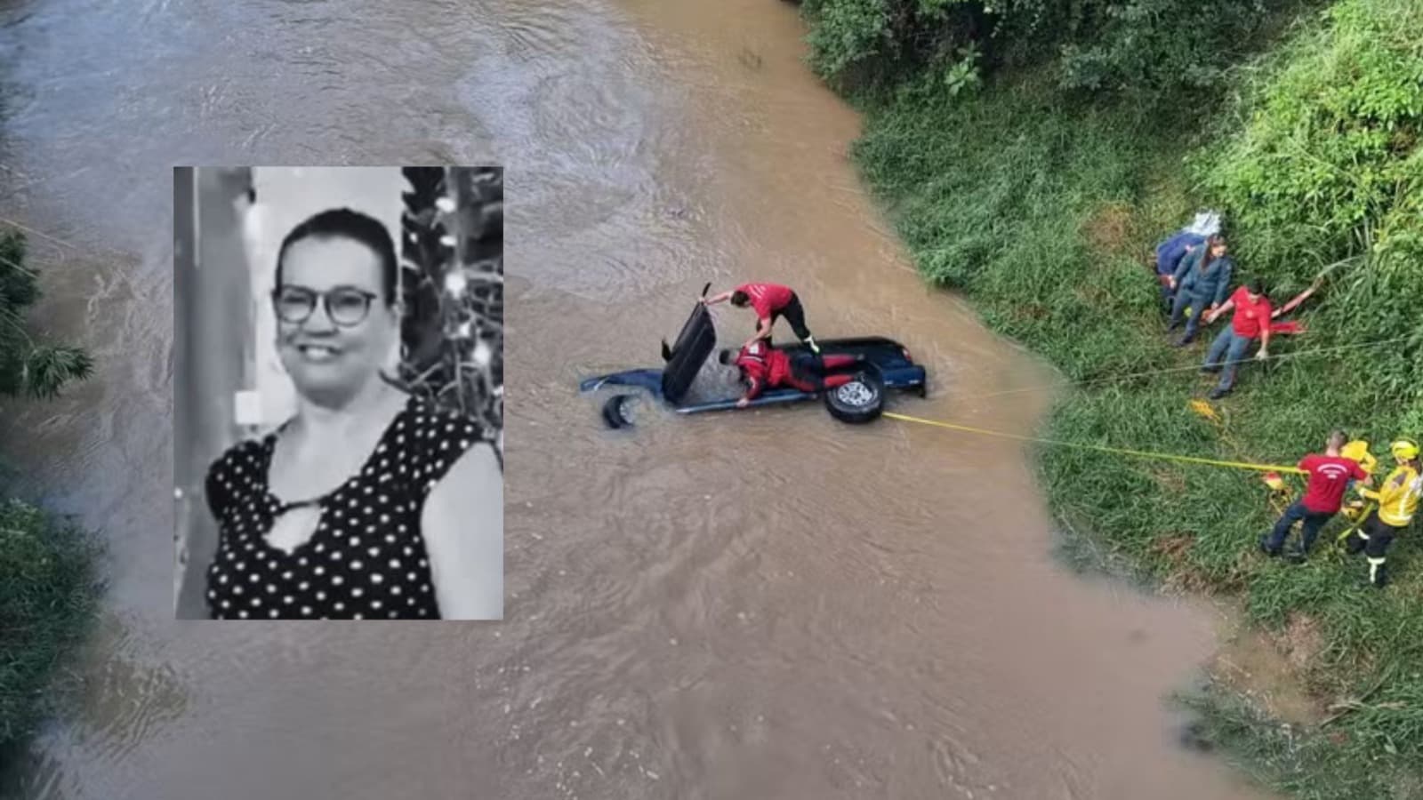 Identificada mulher que morreu após carro cair em rio no Vale do Rio Tijucas