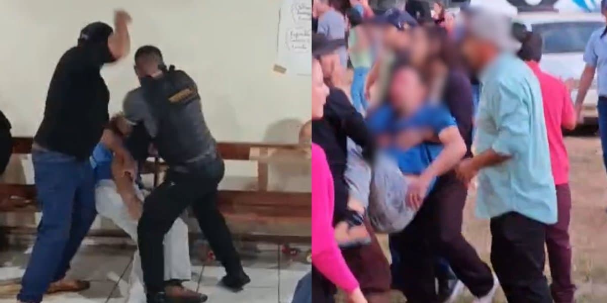 Vídeo mostra pancadaria em bailão momentos antes de homem atirar contra residência em SC