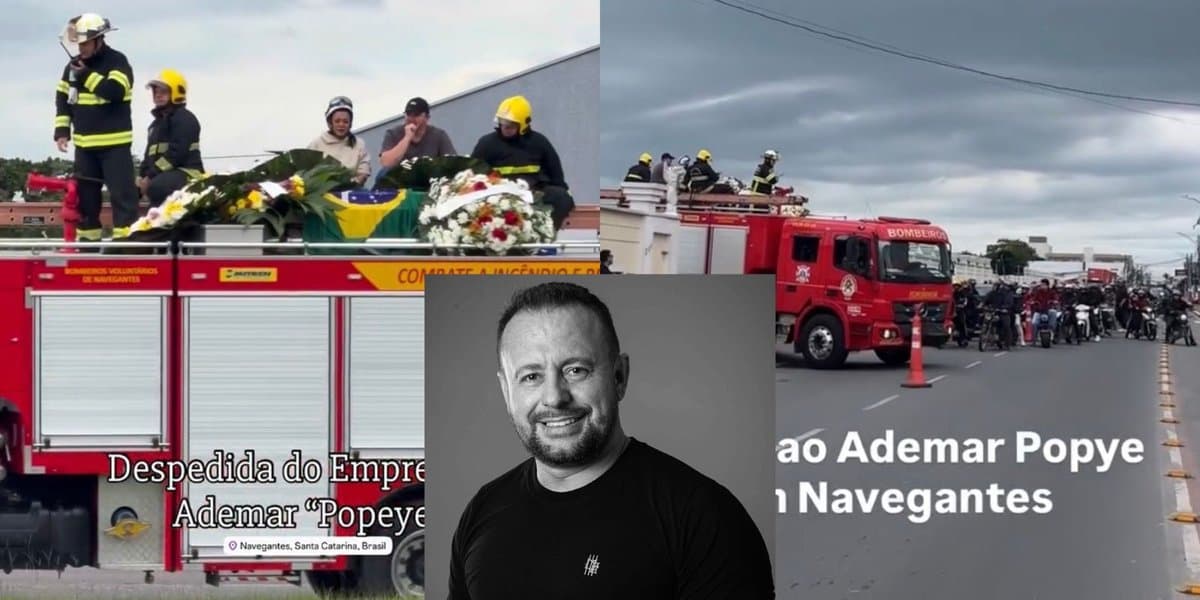 Navegantes para em despedida ao empresário Ademar Popeye com cortejo emocionante pelas ruas da cidade
